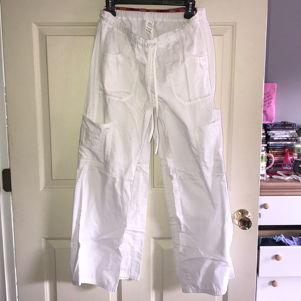 White scrub pants